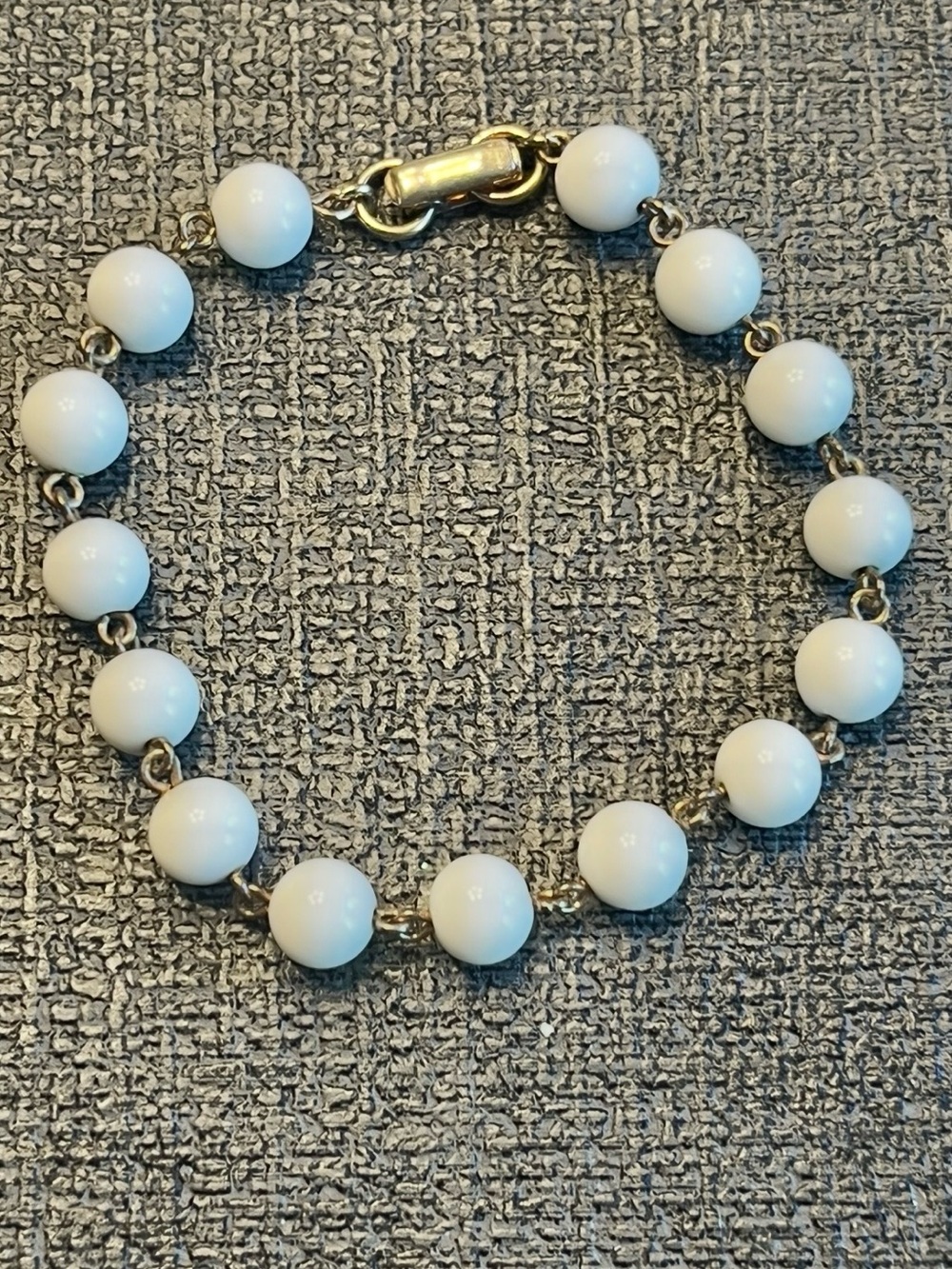 Vintage Trifari milk glass bracelet
